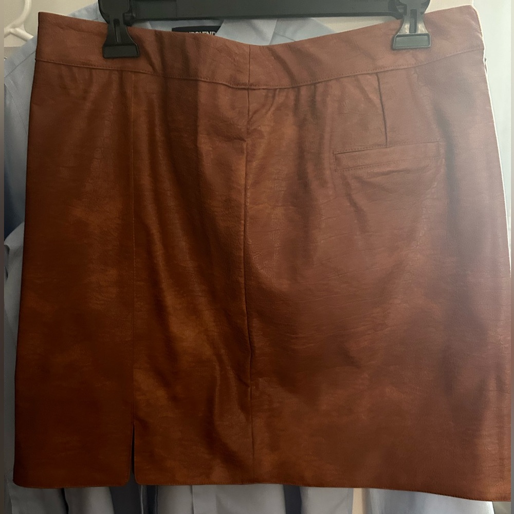 Cute Brown Leather Mini Skirt